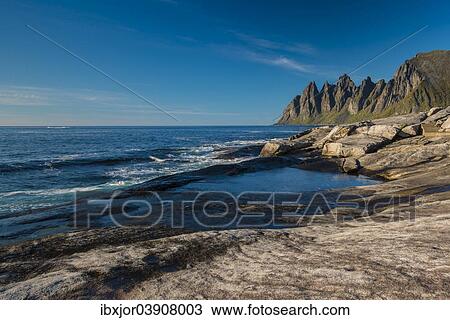 "Tungeneset coastline, Devil's Teeth, Okshornan Range, Senja, Troms ‪, Northern Norway, Norway, Europe" View Large Photo Image Stock Image - "Tungeneset coastline, Devil's Teeth, Okshornan Range, Senja, Troms ‪, Northern Norway, Norway, Europe". Fotosearch