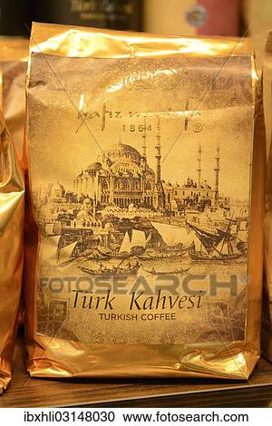 Stock Image - "Turkish coffee, Istanbul, European side, Istanbul Province, Turkey, European side, Europe". Fotosearch