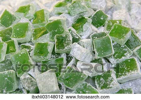 Stock Image - "Turkish Delight or Lokum, Turkish sweets, Istanbul, European side, Istanbul Province, Turkey, European side, Europe". Fotosearch