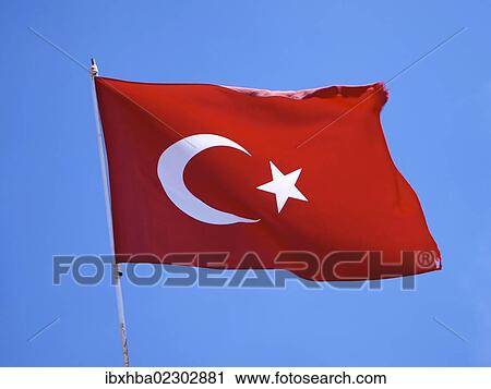 Turkish national flag View Large Photo Image Stock Image - Turkish national flag. Fotosearch