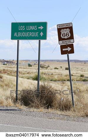 "Turnoff to the Historic Route 66, Los Lunas to Albuquerque, New Mexico, United States, North America" View Large Photo Image Picture - "Turnoff to the Historic Route 66, Los Lunas to Albuquerque, New Mexico, United States, North America". Fotosearch