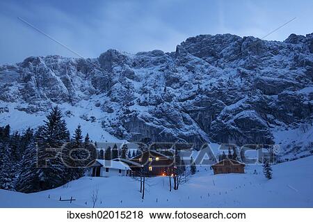 "Tutzinger Huette mountain lodge in winter, Benediktbeuern, Bavaria, Germany, Europe" View Large Photo Image Stock Photo - "Tutzinger Huette mountain lodge in winter, Benediktbeuern, Bavaria, Germany, Europe". Fotosearch