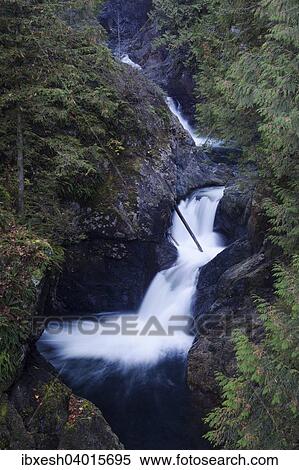 "Twin Falls waterfall in the Central Cascades, Cascade Range, Washington, United States, North America" View Large Photo Image Stock Photography - "Twin Falls waterfall in the Central Cascades, Cascade Range, Washington, United States, North America". Fotosearch