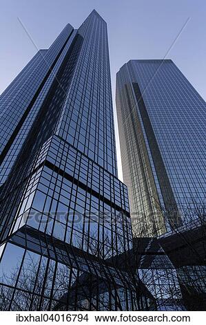 "Twin towers of the Deutsche Bank, Financial District, Westend, Frankfurt am Main, Hesse, Germany, Europe" View Large Photo Image Picture - "Twin towers of the Deutsche Bank, Financial District, Westend, Frankfurt am Main, Hesse, Germany, Europe". Fotosearch