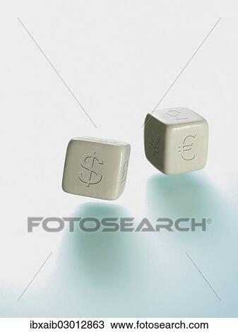 "Two dice with currency symbols, euro, dollar, pound, yen" View Large Photo Image Stock Image - "Two dice with currency symbols, euro, dollar, pound, yen". Fotosearch