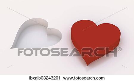 Stock Image - Two hearts. Fotosearch