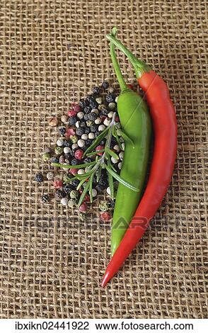 Two peppers and peppercorns View Large Photo Image Stock Image - Two peppers and peppercorns. Fotosearch