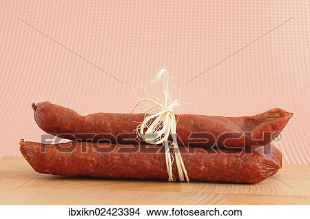 Two salami tied together View Large Photo Image Picture - Two salami tied together. Fotosearch