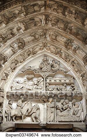 "Tympanum dedicating the Confessors and the miracles of Saints Martin and Nicholas, south porch, right portal, Cathedral of Chartres, UNESCO World Heritage Site, France, Europe" View Large Photo Image Picture - "Tympanum dedicating the Confessors and the miracles of Saints Martin and Nicholas, south porch, right portal, Cathedral of Chartres, UNESCO World Heritage Site, France, Europe". Fotosearch