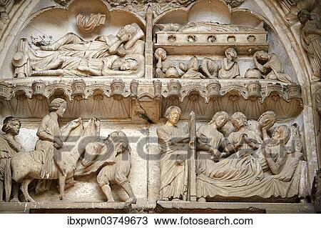 "Tympanum dedicating the Confessors and the miracles of Saints Martin and Nicholas, south porch, right portal, Cathedral of Chartres, UNESCO World Heritage Site, France, Europe" View Large Photo Image Stock Image - "Tympanum dedicating the Confessors and the miracles of Saints Martin and Nicholas, south porch, right portal, Cathedral of Chartres, UNESCO World Heritage Site, France, Europe". Fotosearch