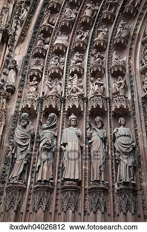 "Tympanum, figures on the west facade, Strasbourg Cathedral, Strasbourg, Alsace, France, Europe" View Large Photo Image Stock Image - "Tympanum, figures on the west facade, Strasbourg Cathedral, Strasbourg, Alsace, France, Europe". Fotosearch