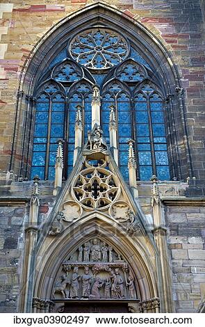 "Tympanum of the west facade of St. Martin's Minster, Collegiate Church of Saint-Martin, Collegiale Saint-Martin, Colmar, Alsace, France, Europe" View Large Photo Image Stock Photo - "Tympanum of the west facade of St. Martin's Minster, Collegiate Church of Saint-Martin, Collegiale Saint-Martin, Colmar, Alsace, France, Europe". Fotosearch