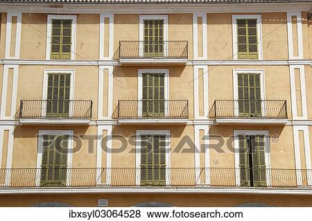 "Typical house with shutters in Mallorca, Placa Major, Palma de Mallorca, Majorca, Balearic Islands, Spain, Europe" View Large Photo Image Stock Photo - "Typical house with shutters in Mallorca, Placa Major, Palma de Mallorca, Majorca, Balearic Islands, Spain, Europe". Fotosearch
