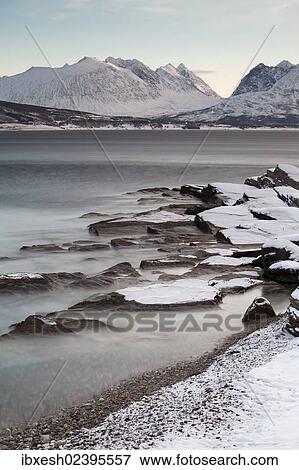 "Ullsfjord near Oldervik in winter, Tromso, Norway, Europe" View Large Photo Image Stock Photo - "Ullsfjord near Oldervik in winter, Tromso, Norway, Europe". Fotosearch