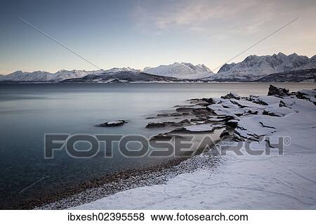 "Ullsfjord near Oldervik in winter, Tromso, Norway, Europe" View Large Photo Image Stock Photo - "Ullsfjord near Oldervik in winter, Tromso, Norway, Europe". Fotosearch