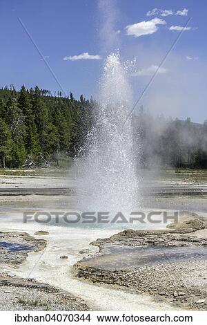 "Uncertain Geyser, Yellowstone National Park, Wyoming, United States, North America" View Large Photo Image Picture - "Uncertain Geyser, Yellowstone National Park, Wyoming, United States, North America". Fotosearch