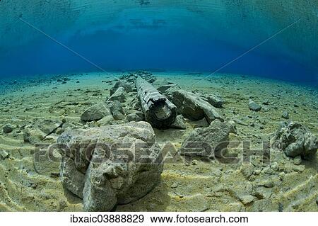 Stock Photo - "Underwater view, Gruner See lake, Tragoss, Hochschwab, Styria, Austria, Europe". Fotosearch