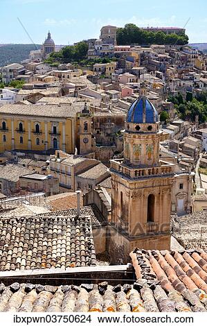 "UNESCO World Heritage hill town of Ragusa Ibla, Sicily" View Large Photo Image Picture - "UNESCO World Heritage hill town of Ragusa Ibla, Sicily". Fotosearch