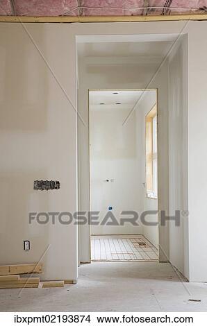 Picture - "Unfinished bathroom in a residential home, Quebec, Canada, North America". Fotosearch
