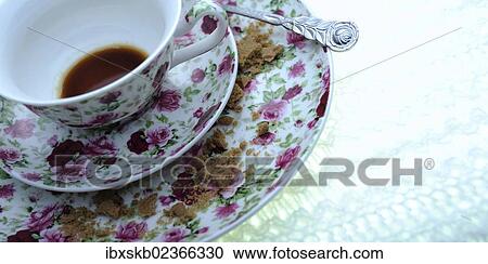 Used coffee cup with a floral pattern View Large Photo Image Stock Image - Used coffee cup with a floral pattern. Fotosearch