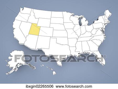 "Utah, UT, highlighted on a contour map of USA, United States of America, 3D illustration" View Large Photo Image Stock Photograph - "Utah, UT, highlighted on a contour map of USA, United States of America, 3D illustration". Fotosearch