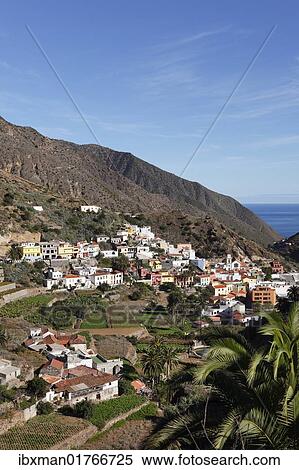 Stock Photography - "Vallehermoso, La Gomera, Canary Islands, Spain, Europe". Fotosearch