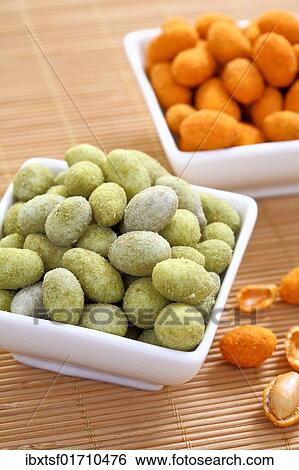 "Various coated peanuts, Wasabi and chili flavours" View Large Photo Image Stock Photograph - "Various coated peanuts, Wasabi and chili flavours". Fotosearch