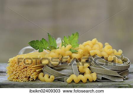 Stock Image - Various types of pasta. Fotosearch