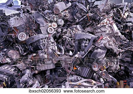 Vehicle engine scrap metal View Large Photo Image Stock Image - Vehicle engine scrap metal. Fotosearch