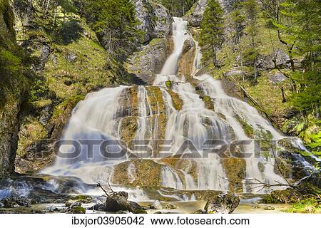 Stock Image - "Veil Falls, Otscher Graben Nature Park, Otscher, Lower Austria, Austria, Europe". Fotosearch