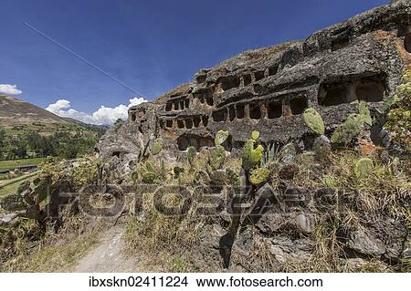 Picture - "Ventanillas de Otuzco tombs, Otuzco, Peru, South America". Fotosearch