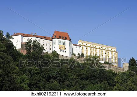 Stock Image - "Veste Oberhaus fortress, Passau, Lower Bavaria, Bavaria, Germany, Europe, PublicGround, Europe". Fotosearch
