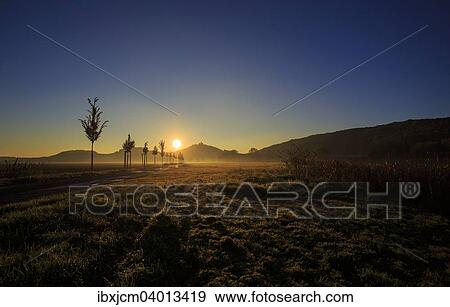 Stock Photo - "Veste Wachsenburg castle in the morning, Wandersleben, Thuringia, Germany, Europe". Fotosearch