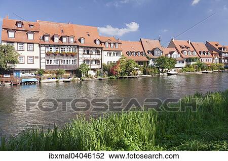 "View across Regnitz river towards Little Venice, Bamberg, Franconia, Bavaria, Germany, Europe" View Large Photo Image Stock Image - "View across Regnitz river towards Little Venice, Bamberg, Franconia, Bavaria, Germany, Europe". Fotosearch