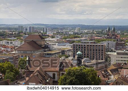 "View across the city from the Munsterturm tower, Freiburg im Breisgau, Breisgau, Baden-Wurttemberg, Germany, Europe" View Large Photo Image Stock Photography - "View across the city from the Munsterturm tower, Freiburg im Breisgau, Breisgau, Baden-Wurttemberg, Germany, Europe". Fotosearch