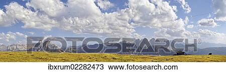 "View as seen from Aferer Alm alp on Plosen mountain, view of Aferer Geisler Massif and Peitlerkofel mountain, Wuerzjoch ridge, Villnoesstal valley, Dolomites, province of Bolzano-Bozen, Italy, Europe" View Large Photo Image Stock Image - "View as seen from Aferer Alm alp on Plosen mountain, view of Aferer Geisler Massif and Peitlerkofel mountain, Wuerzjoch ridge, Villnoesstal valley, Dolomites, province of Bolzano-Bozen, Italy, Europe". Fotosearch