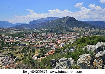 View De Monte Longu Posada Province De Nuoro Sardaigne Italie Europe Banque De Photographies Ibxgiv Fotosearch