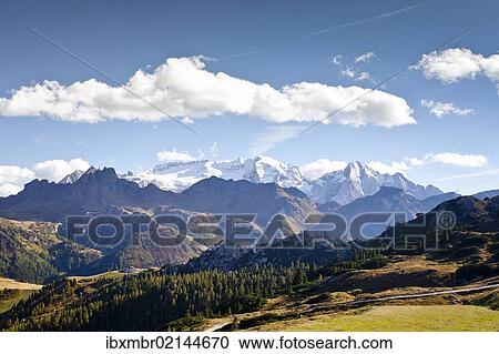 "View during the descent from the Boeseekofel climbing route, Corvara, looking towards Marmolada Mountain, Dolomites, Alto Adige, Italy, Europe" View Large Photo Image Stock Image - "View during the descent from the Boeseekofel climbing route, Corvara, looking towards Marmolada Mountain, Dolomites, Alto Adige, Italy, Europe". Fotosearch