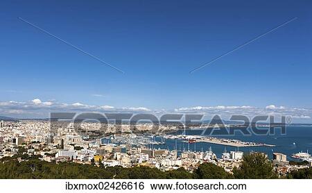 "View from Bellver Castle, 13th century, Palma de Majorca, Majorca, Balearic Islands, Spain, Europe" View Large Photo Image Stock Photograph - "View from Bellver Castle, 13th century, Palma de Majorca, Majorca, Balearic Islands, Spain, Europe". Fotosearch