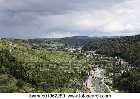 "View from Burg Senftenberg castle on Imbach, Kremstal calley, Wachau, Lower Austria, Austria, Europe" View Large Photo Image Stock Photo - "View from Burg Senftenberg castle on Imbach, Kremstal calley, Wachau, Lower Austria, Austria, Europe". Fotosearch