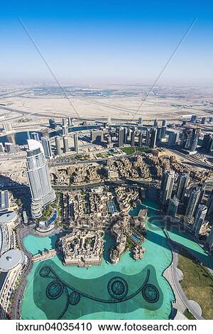 "View from Burj Khalifa, Dubai, Emirate of Dubai, United Arab Emirates, Asia" View Large Photo Image Stock Image - "View from Burj Khalifa, Dubai, Emirate of Dubai, United Arab Emirates, Asia". Fotosearch