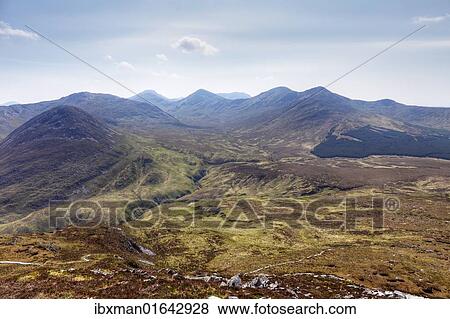 "View from Diamond Hill, Connemara National Park, County Galway, Republic of Ireland, Europe" View Large Photo Image Stock Photo - "View from Diamond Hill, Connemara National Park, County Galway, Republic of Ireland, Europe". Fotosearch