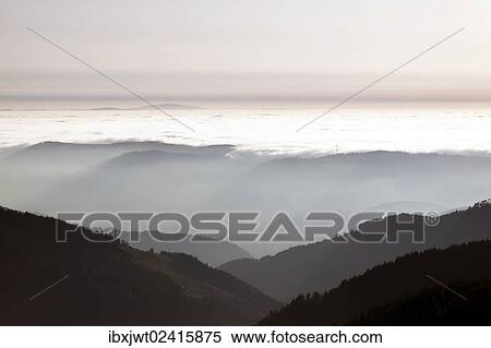 "View from Feldberg Mountain over the Rhine Valley with atmospheric inversion, Black Forest, Baden-Wuerttemberg, Germany, Europe" View Large Photo Image Stock Photography - "View from Feldberg Mountain over the Rhine Valley with atmospheric inversion, Black Forest, Baden-Wuerttemberg, Germany, Europe". Fotosearch