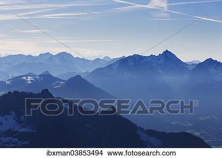 "View from Hochries Mountain over the Inn Valley towards Wendelstein Mountain, Chiemgau Alps, Chiemgau, Upper Bavaria, Bavaria, Germany, Europe" View Large Photo Image Picture - "View from Hochries Mountain over the Inn Valley towards Wendelstein Mountain, Chiemgau Alps, Chiemgau, Upper Bavaria, Bavaria, Germany, Europe". Fotosearch