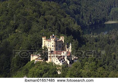 "View from Jugend lookout point towards Schloss Hohenschwangau Castle, Ostallgaeu, Allgaeu, Schwaben, Bavaria, Germany, Europe" View Large Photo Image Stock Photography - "View from Jugend lookout point towards Schloss Hohenschwangau Castle, Ostallgaeu, Allgaeu, Schwaben, Bavaria, Germany, Europe". Fotosearch