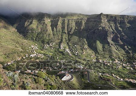 "View from Mirador Cesar Manrique, upper Valle Gran Rey, La Gomera, Canary Islands, Spain, Europe" View Large Photo Image Stock Photo - "View from Mirador Cesar Manrique, upper Valle Gran Rey, La Gomera, Canary Islands, Spain, Europe". Fotosearch