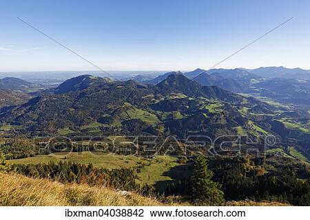 "View from Mt Brunnstein to the northeast, Mt Wildbarren, centre, Mangfall Mountains, Upper Bavaria, Bavaria, Germany, Europe" View Large Photo Image Stock Image - "View from Mt Brunnstein to the northeast, Mt Wildbarren, centre, Mangfall Mountains, Upper Bavaria, Bavaria, Germany, Europe". Fotosearch