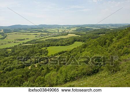 "View from Mt Grosser Horselberg towards the Thuringian Forest, near Eisenach, Thuringia, Germany, Europe" View Large Photo Image Stock Photography - "View from Mt Grosser Horselberg towards the Thuringian Forest, near Eisenach, Thuringia, Germany, Europe". Fotosearch