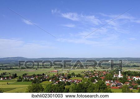 "View from Mt Hirschberg to Paehl, alpine foothills, Five Lakes region, Pfaffenwinkel region, Upper Bavaria, Bavaria, Germany, Europe, PublicGround, Europe" View Large Photo Image Stock Image - "View from Mt Hirschberg to Paehl, alpine foothills, Five Lakes region, Pfaffenwinkel region, Upper Bavaria, Bavaria, Germany, Europe, PublicGround, Europe". Fotosearch