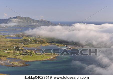"View from Offersoykammen on Leknes, Lofoten, Norway, Europe" View Large Photo Image Stock Photo - "View from Offersoykammen on Leknes, Lofoten, Norway, Europe". Fotosearch